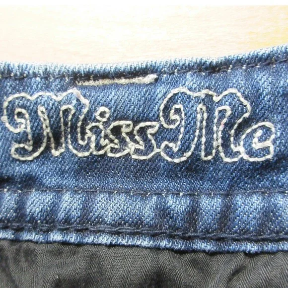 MISS ME Embellished Denim Jean Capris Sz 29 Blue Distressed Flap Pockets JP6085P - Picture 6 of 16